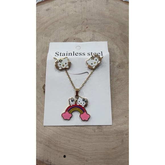 Hello Kitty Other - Stainless Steel Hello Kitty Jewelry Set
